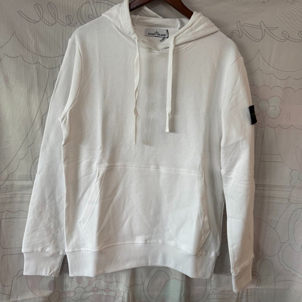 Stone Island White Hoodie